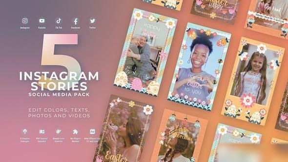 Videohive Easter Carousel Instagram Reel Easter template preview