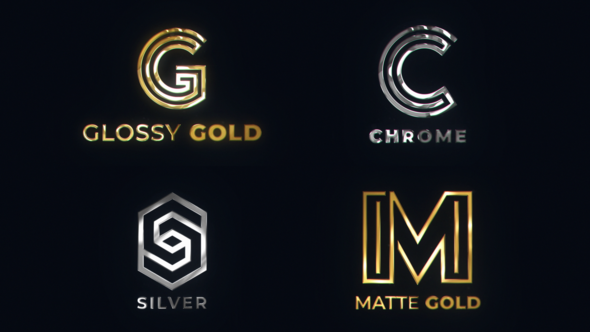 Videohive Metal Logo Reveal (Gold/Chrome/Silver) Video Displays template preview