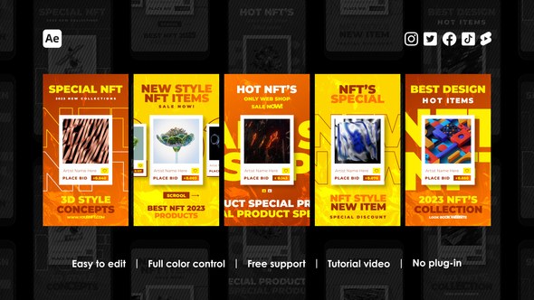 Videohive NFT Instagram Reels 48253327 Product Promo template preview