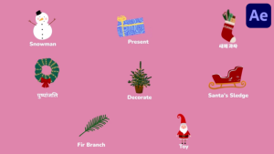 Videohive Christmas Icons And Titles for After Effects Titles template preview