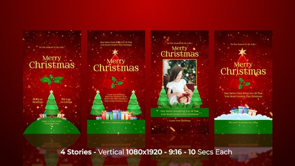 Videohive Christmas Instagram Stories 55352558 Openers template preview