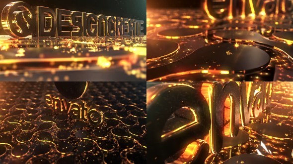 Videohive Particles Gold Logo Openers template preview