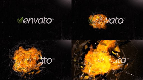 Videohive Explosion - Glass & Fire Logo Stings template preview