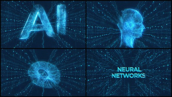 Videohive AI Artificial Intelligence Titles | Digital Technology Crypto Project Titles template preview