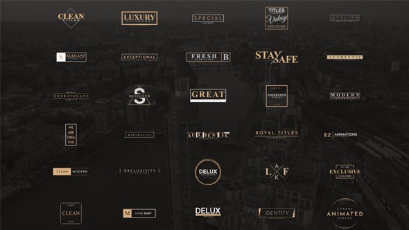 Exclusive Titles [4k] Video Displays template preview