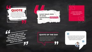 Videohive Trendy Quotes Titles | Corporate Text Pack Titles template preview