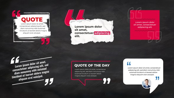 Videohive Trendy Quotes Titles | Corporate Text Pack Titles template preview
