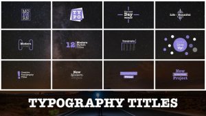 Videohive Typography Titles | AE 47997318 Titles template preview