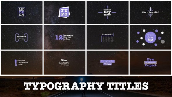 Videohive Typography Titles | AE 47997318 Titles template preview