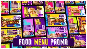 Food Menu Restaurant Promotion Video Displays template preview