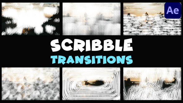Videohive Scribble Transitions | After Effects 50446390 Elements template preview