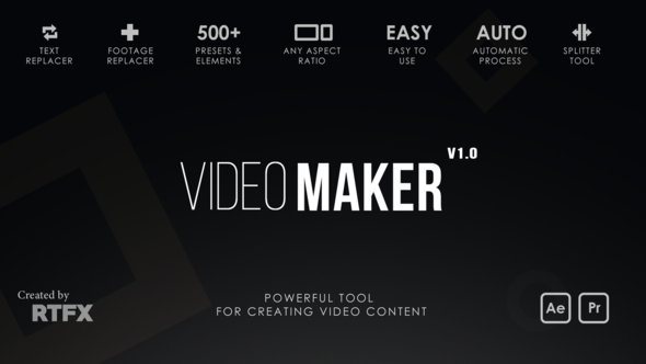Transitions, Titles and Openers Video Displays template preview