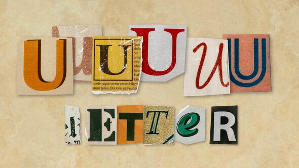 Videohive Ransom Letters - U Letters Elements template preview