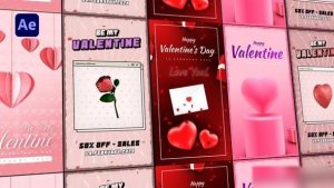 Videohive Valentines Day Stories Pack Openers template preview