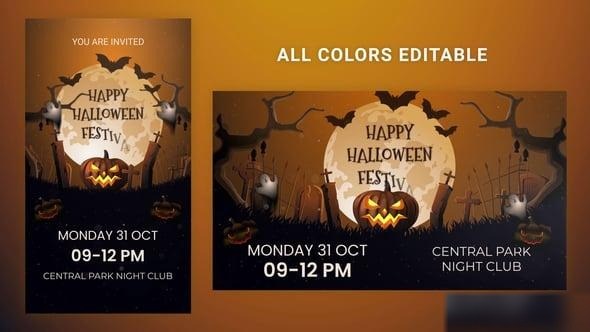 Videohive Halloween Party 54823353 Openers template preview