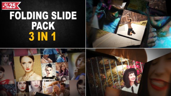 Videohive Folding Slide Pack Video Displays template preview