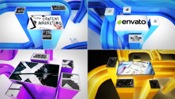 Videohive Creative lines Video Displays template preview