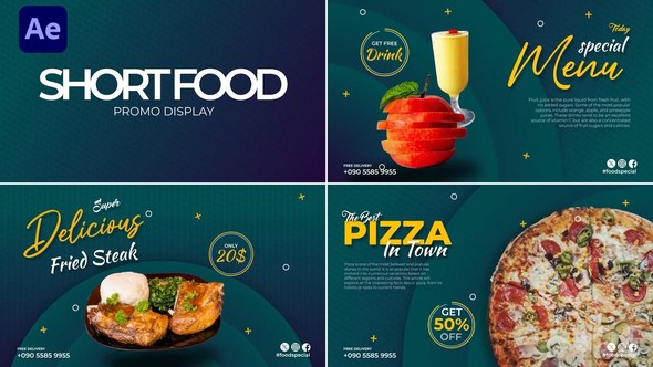 Videohive Short Food Promo Display | After Effects Openers template preview