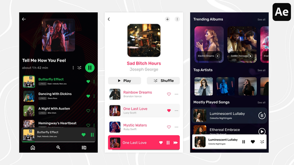 Videohive Music Players with Playlist 52838716 Elements template preview