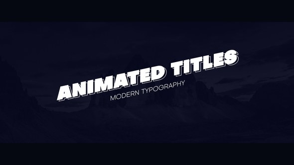 Videohive Animated Titles 45405103 Titles template preview