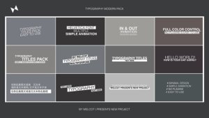 Videohive Typography Modern Pack | After Effects Titles template preview