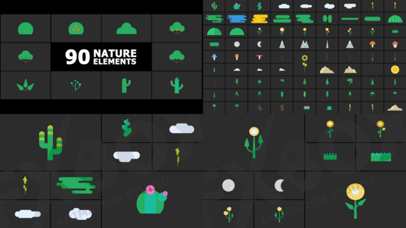Videohive Animated Nature Elements for After Effects Elements template preview