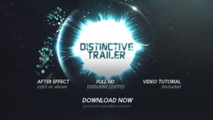 Videohive Distinctive Cinematic Trailer l Particles Lights Trailer l Particles Waves Trailer Titles template preview