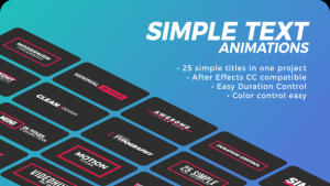 Videohive Simple Motion Text | After Effects Titles template preview