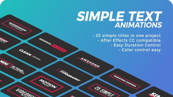 Videohive Simple Motion Text | After Effects Titles template preview