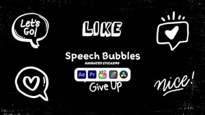 Videohive Speech Bubbles Animated Stickers Elements template preview