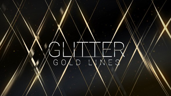 Videohive Glitter Gold Lines | Award Titles Titles template preview