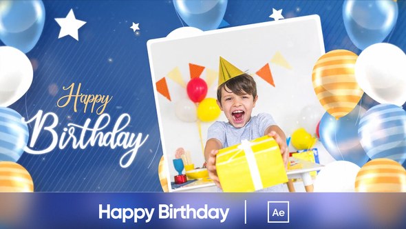 Videohive Happy Birthday Slideshow 34047641 Video Displays template preview