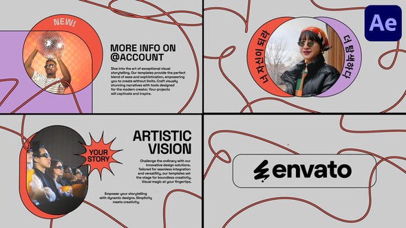 Videohive Smooth Lines Slideshow for After Effects Openers template preview