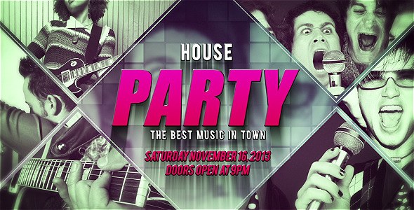 Videohive House Party Video Displays template preview