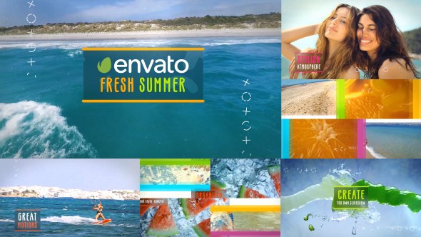 Videohive Stylish Summer Slideshow Video Displays template preview