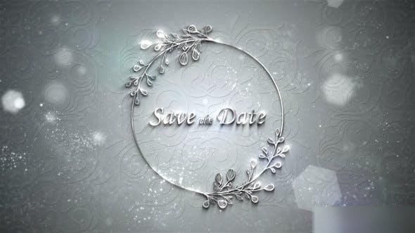 Videohive Wedding Silver Titles Logo Stings template preview
