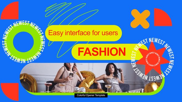 Colorful Opener - Dynamic Fashion and Lifestyle Typography Titles template preview