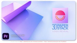 Paper Stack Logo Reveal Premiere Pro template preview