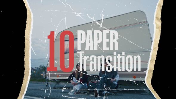 Videohive Torn Paper Transitions 53684949 Elements template preview