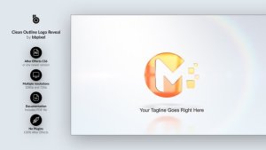 Videohive Clean Outline Logo Reveal Logo Stings template preview