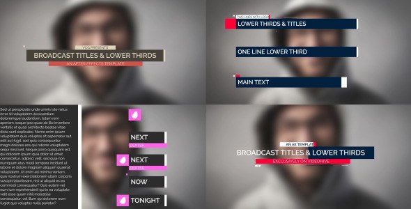 Videohive Broadcast Lower Thirds Titles template preview