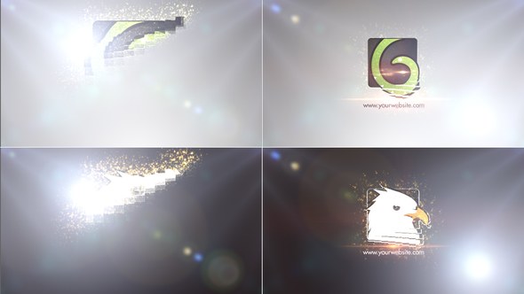 Videohive Minimal Glitters Logo Logo Stings template preview