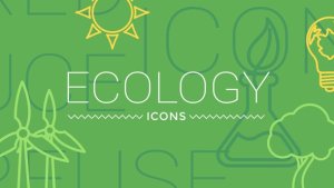 Ecology Concept Icons Video Displays template preview