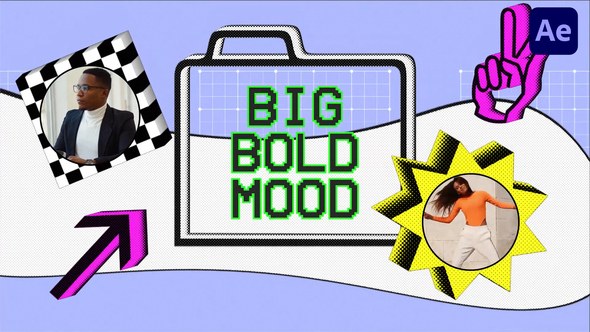 Videohive Halftone Madness Intro Openers template preview