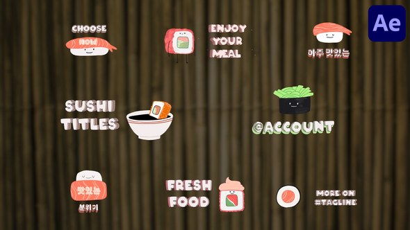 Videohive Sushi Titles for After Effects Titles template preview