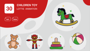 Videohive Children Toy Animated Icons | After Effects Elements template preview