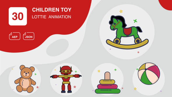 Videohive Children Toy Animated Icons | After Effects Elements template preview