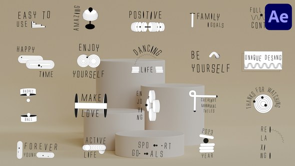 Videohive Creative Minimal Titles for After Effects 43910390 Titles template preview