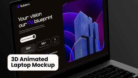 Videohive 3D Animated Laptop Mockup Product Promo template preview