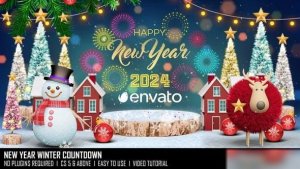 Videohive New Year Winter Countdown Openers template preview